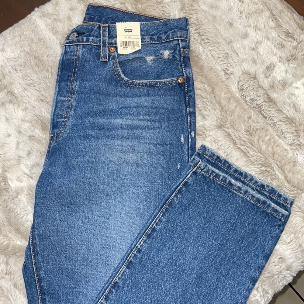 Levi's Blue Straight Leg Women's Jeans - Picture 6 of 8